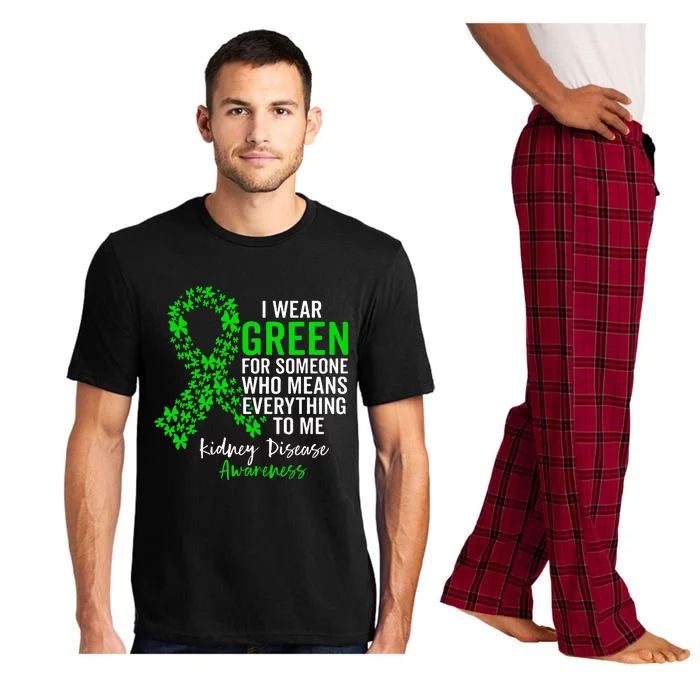 I Wear Green for Kidney Disease Awareness Pajama Set