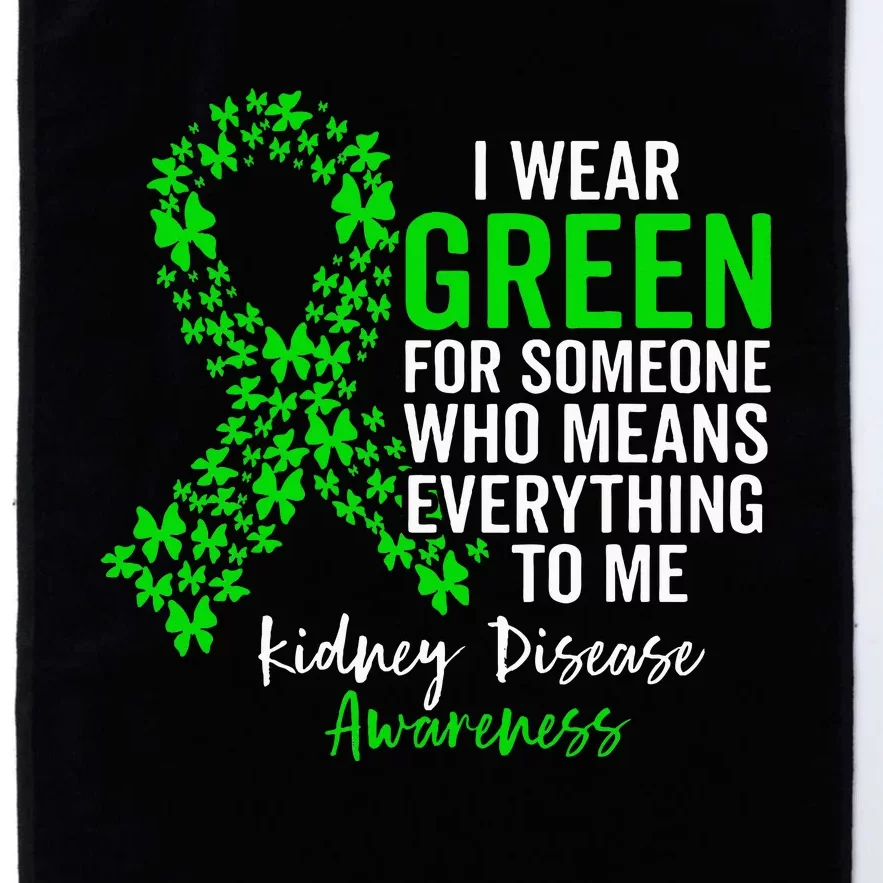 I Wear Green for Kidney Disease Awareness Platinum Collection Golf Towel