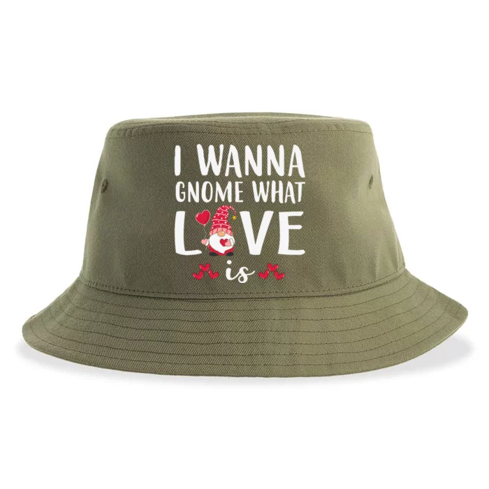 I Wanna Gnome What Love Is Valentine Day Sustainable Bucket Hat