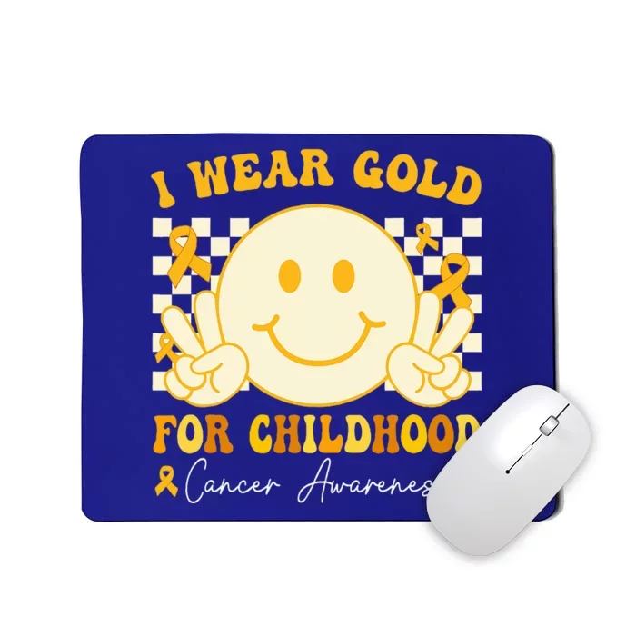 I Wear Gold For Childhood Cancer Awareness Groovy Mousepad