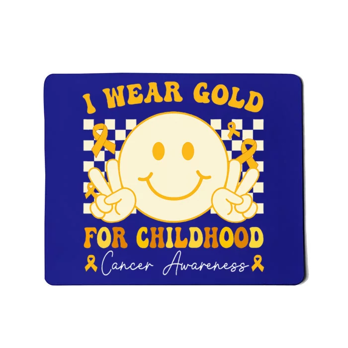 I Wear Gold For Childhood Cancer Awareness Groovy Mousepad