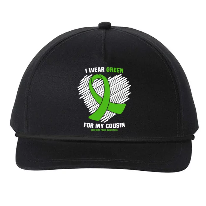 I Wear Green For My Cousin Cerebral Palsy Awareness Cool Gift Snapback Five-Panel Rope Hat