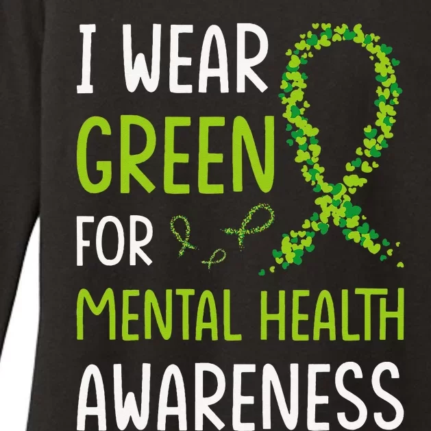 I Wear Green For Mental Health Awareness Month Womens CVC Long Sleeve Shirt