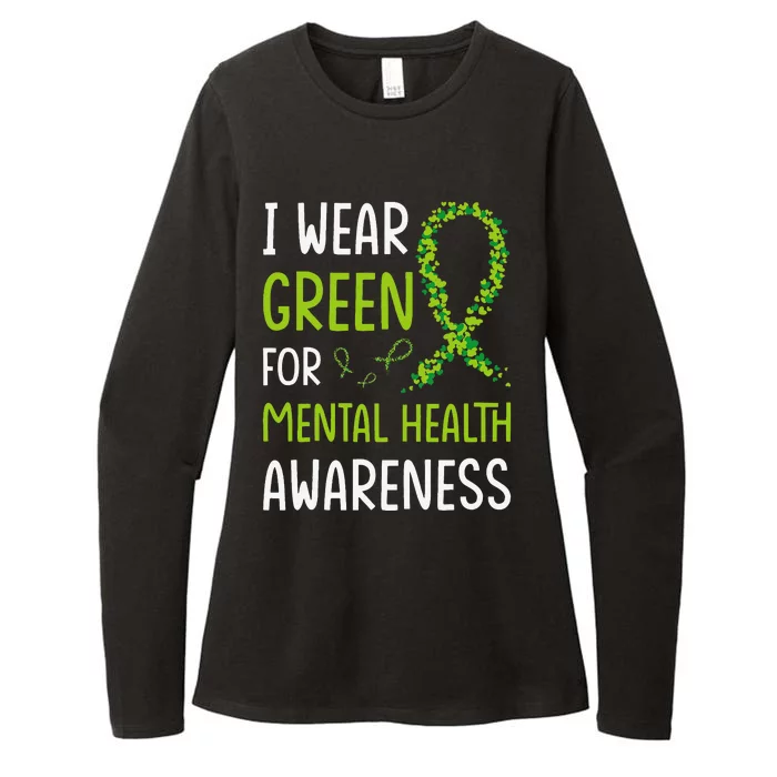 I Wear Green For Mental Health Awareness Month Womens CVC Long Sleeve Shirt