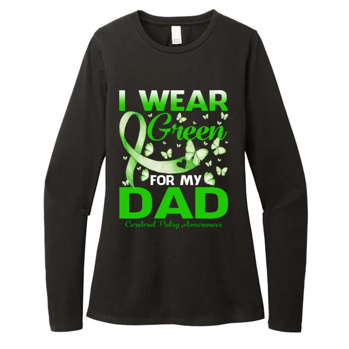 I Wear Green For My Dad Cerebral Palsy Awareness Gift Womens CVC Long Sleeve Shirt