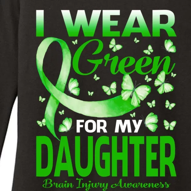 I Wear Green For My Daughter Brain Injury Awareness Gift Womens CVC Long Sleeve Shirt