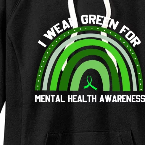 I Wear Green Tal Health Awareness Gift Women's Fleece Hoodie