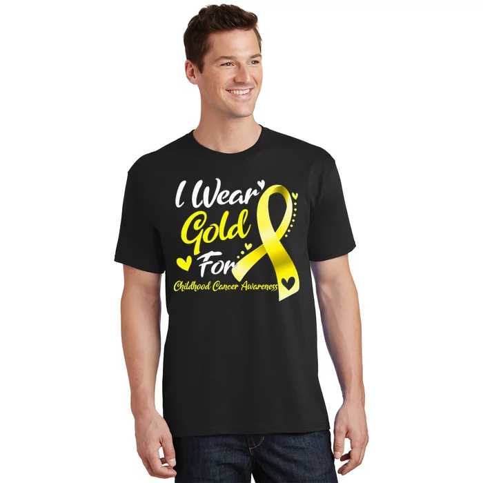 I Wear Gold For Childhood Cancer Awareness T-Shirt