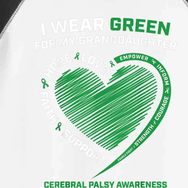 I Wear Green For My Granddaughter Cerebral Palsy Awareness Great Gift Toddler Fine Jersey T-Shirt