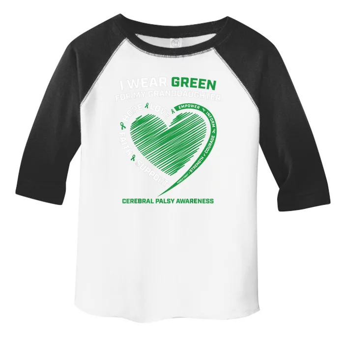 I Wear Green For My Granddaughter Cerebral Palsy Awareness Great Gift Toddler Fine Jersey T-Shirt