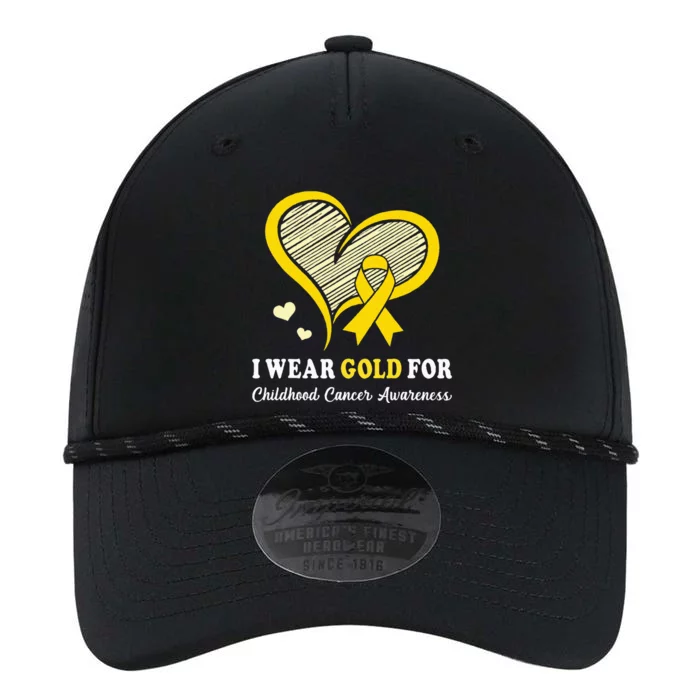 I Wear Gold For Childhood Cancer Hope And Support Cute Heart Performance The Dyno Cap