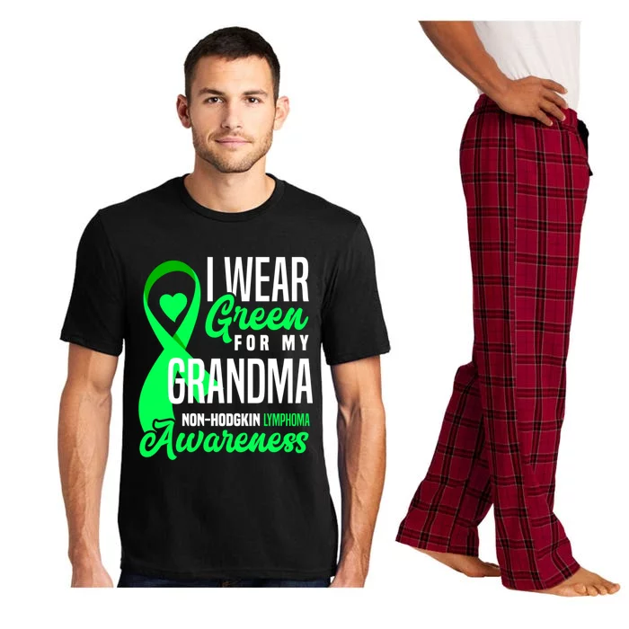 I Wear Green For My Grandma Nonmeaningful Gifthodgkin Lymphoma Awareness Cute Gi Pajama Set