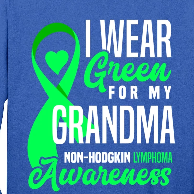 I Wear Green For My Grandma Nonmeaningful Gifthodgkin Lymphoma Awareness Cute Gi Tall Long Sleeve T-Shirt