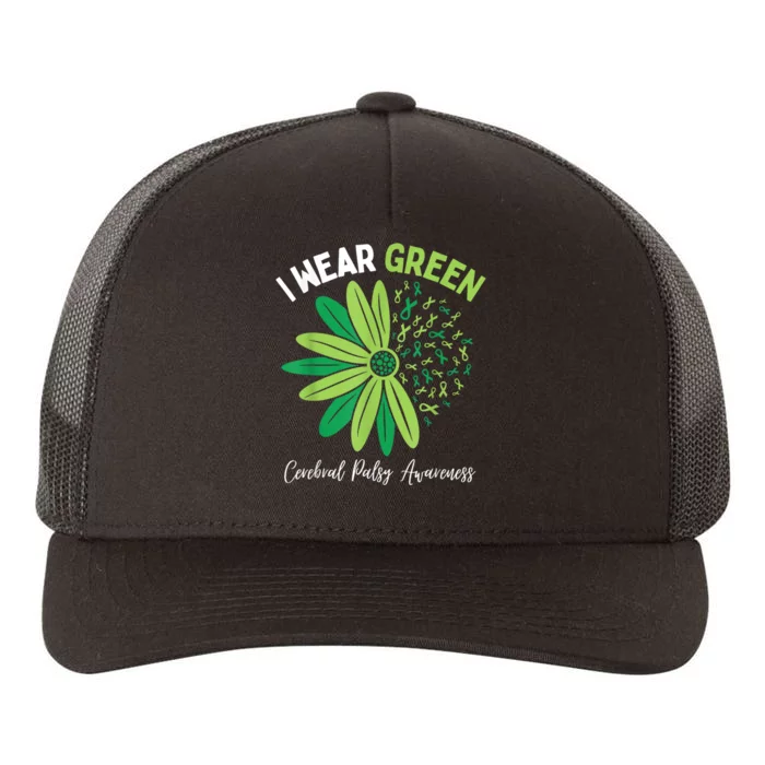 I Wear Green For My Daughter Cerebral Palsy Awareness Yupoong Adult 5-Panel Trucker Hat