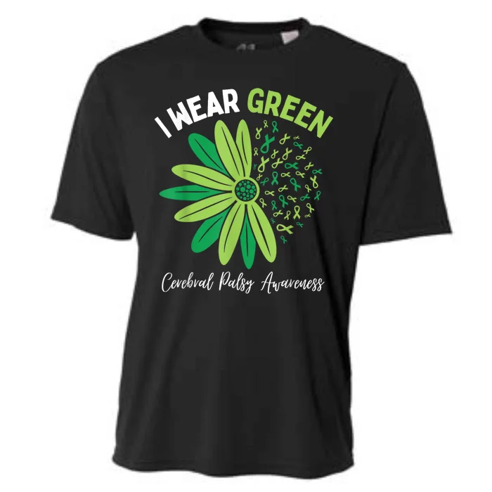 I Wear Green For My Daughter Cerebral Palsy Awareness Cooling Performance Crew T-Shirt