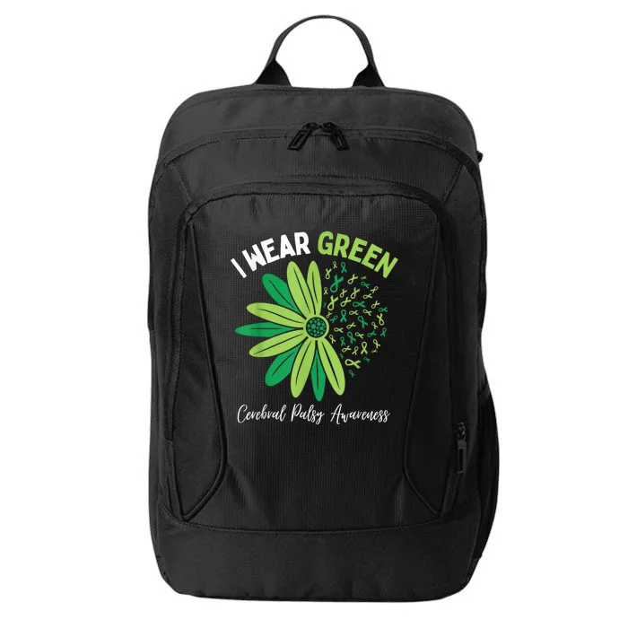 I Wear Green For My Daughter Cerebral Palsy Awareness City Backpack