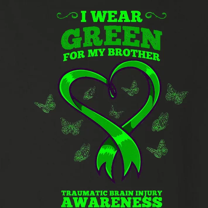 I Wear Green For My Brother Traumatic Brain Injury Awareness Toddler Long Sleeve Shirt