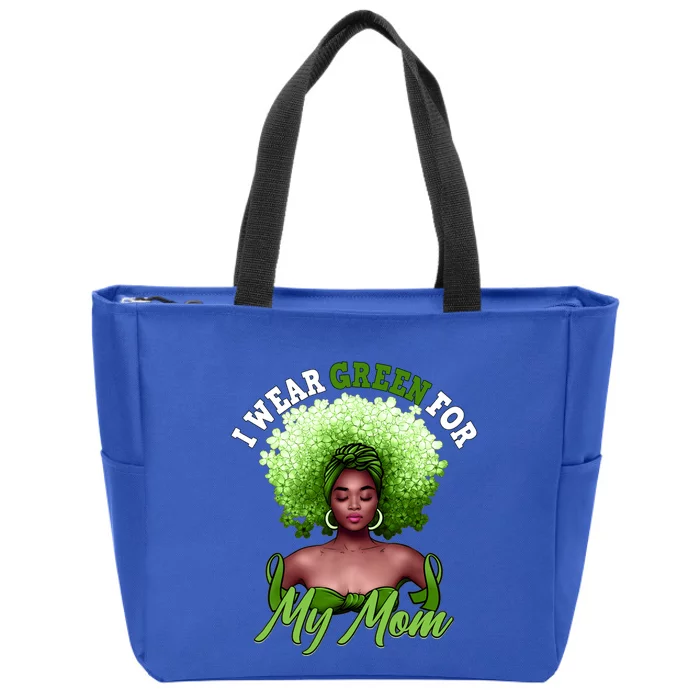 I Wear Green For My Mom Cerebral Palsy Awareness Melanin Great Gift Zip Tote Bag