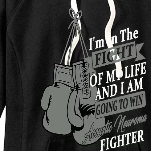 I Wear Gray For Acoustic Neuroma Awareness Warrior Women's Fleece Hoodie