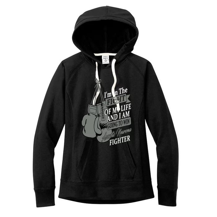 I Wear Gray For Acoustic Neuroma Awareness Warrior Women's Fleece Hoodie