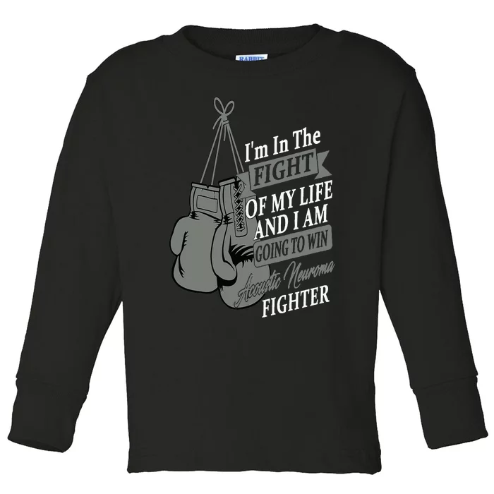 I Wear Gray For Acoustic Neuroma Awareness Warrior Toddler Long Sleeve Shirt