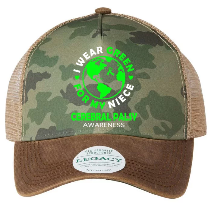 I Wear Green For My Niece Cerebral Palsy Awareness Meaningful Gift Legacy Tie Dye Trucker Hat