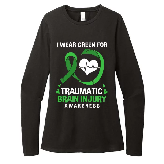 I Wear Green For Traumatic Brain Injury Awareness Gift Womens CVC Long Sleeve Shirt