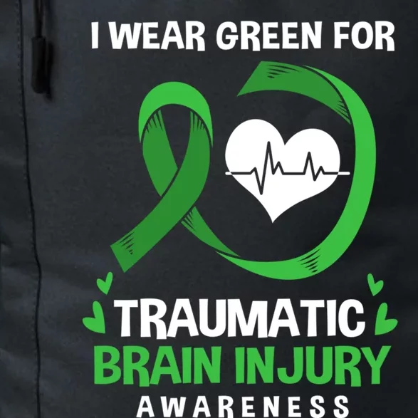 I Wear Green For Traumatic Brain Injury Awareness Gift Daily Commute Backpack