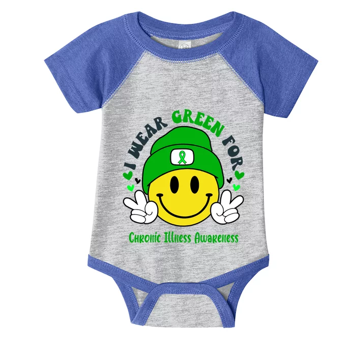 I Wear Green For Chronic Illness Awareness Meaningful Gift Infant Baby Jersey Bodysuit