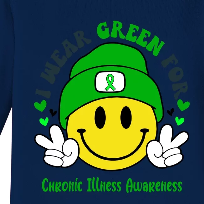 I Wear Green For Chronic Illness Awareness Meaningful Gift Baby Long Sleeve Bodysuit