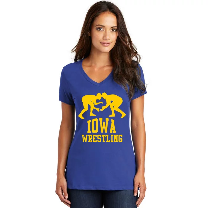 Iowa Wrestling Gift Women's V-Neck T-Shirt