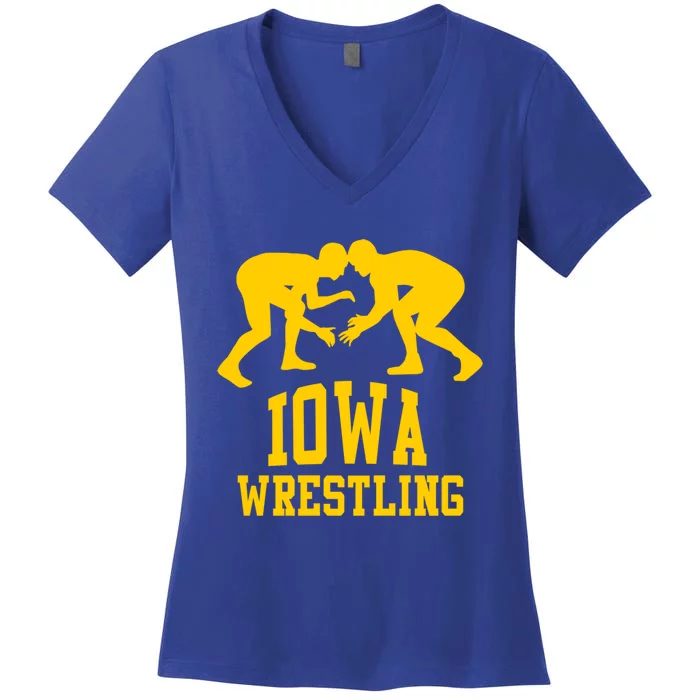 Iowa Wrestling Gift Women's V-Neck T-Shirt