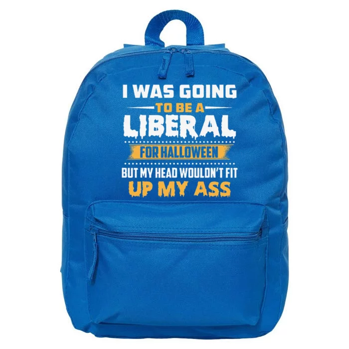 I Was Going To Be A Liberal For Halloween Political 16 in Basic Backpack