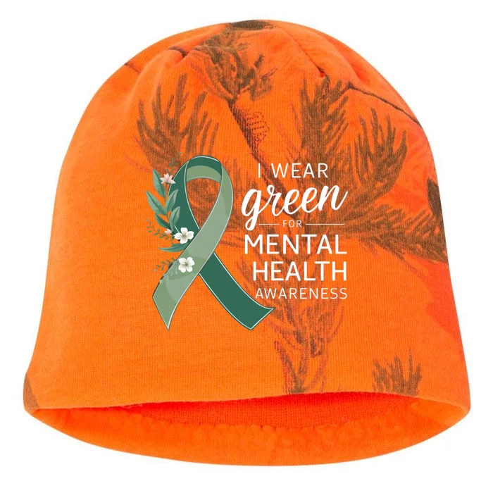 I Wear Green Tal Health Awareness Month Funny Gift Kati - Camo Knit Beanie