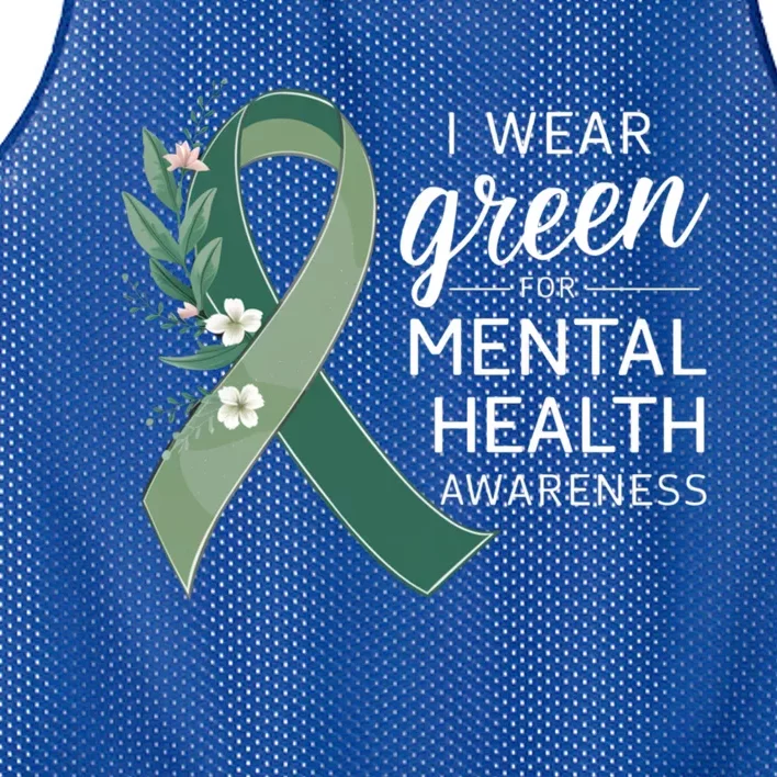 I Wear Green Tal Health Awareness Month Funny Gift Mesh Reversible Basketball Jersey Tank