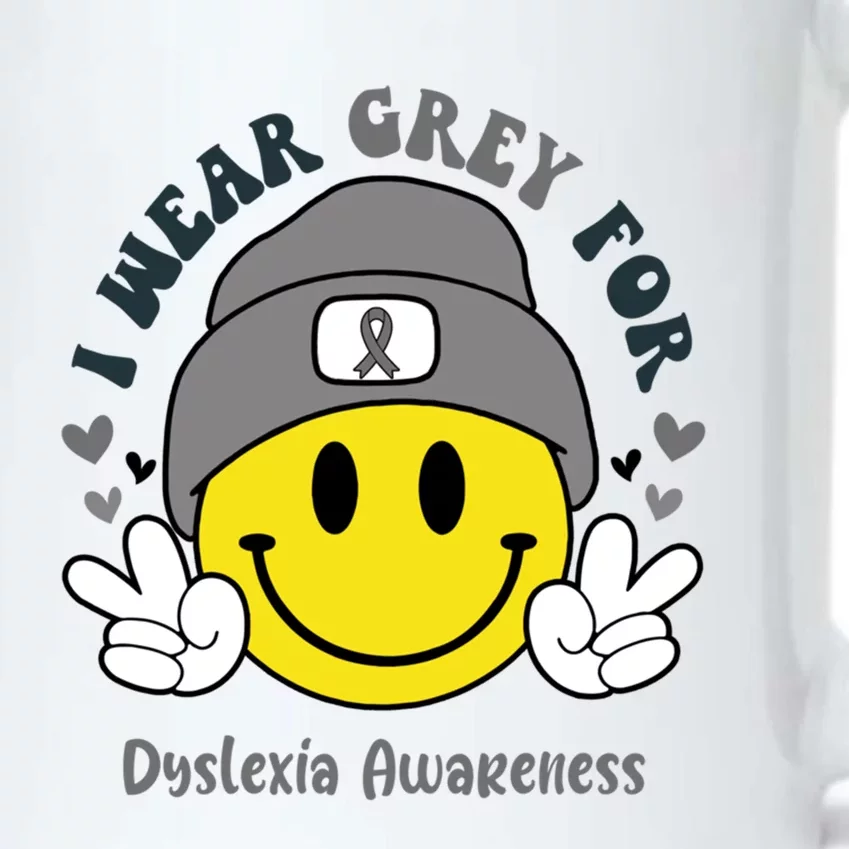 I Wear Grey For Dyslexia Awareness Gift Black Color Changing Mug