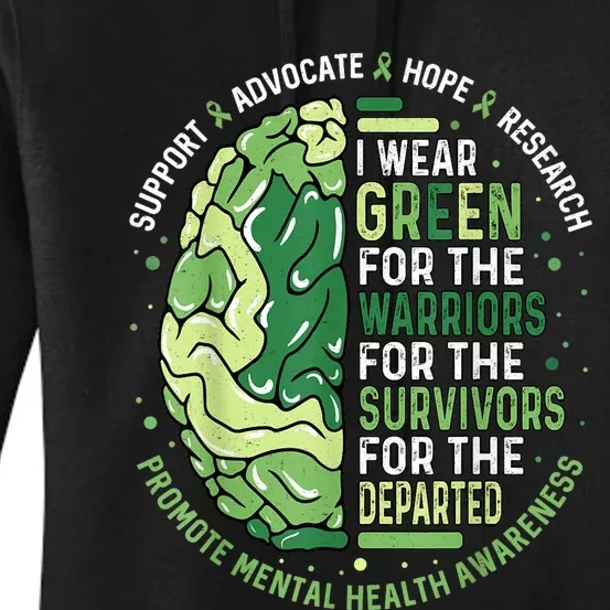 I Wear Green For The Warriors Women's Pullover Hoodie