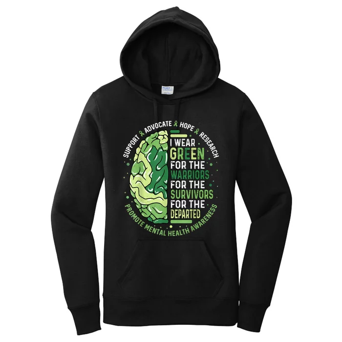 I Wear Green For The Warriors Women's Pullover Hoodie