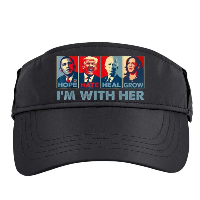 IM With Her Kamala Vote For 2024 President Kamalaharris Adult Drive Performance Visor