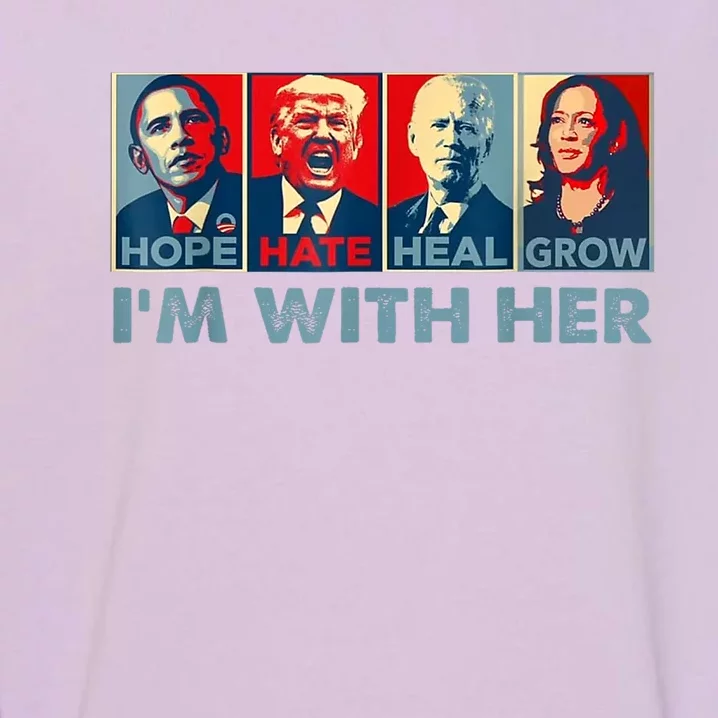 IM With Her Kamala Vote For 2024 President Kamalaharris Garment-Dyed Sweatshirt