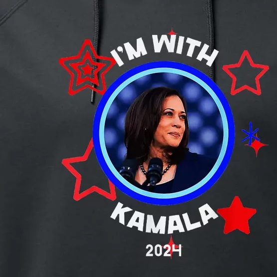 IM With Her Kamala Vote For 2024 President Kamala Harris Performance Fleece Hoodie