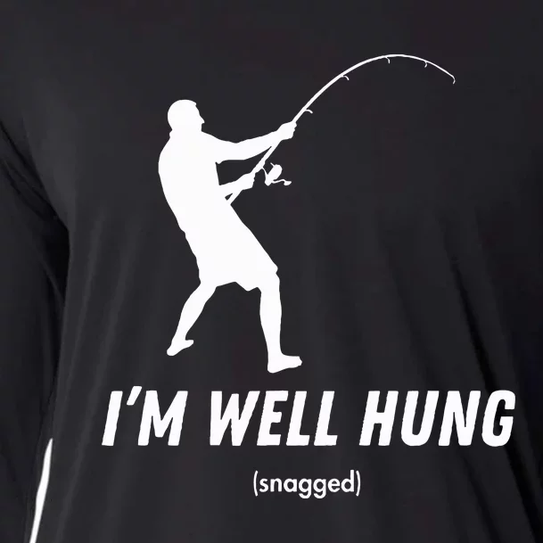 I'm well hung funny fishing graphic design Cooling Performance Long Sleeve Crew