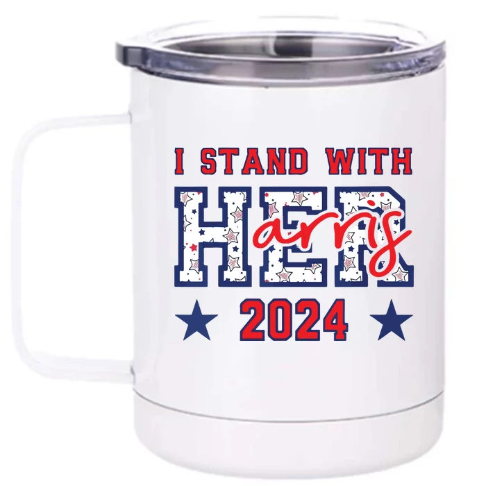 Im With Her President Kamala Election Front & Back 12oz Stainless Steel Tumbler Cup