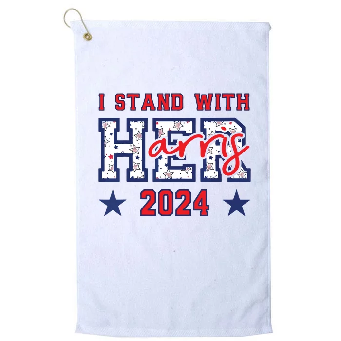 Im With Her President Kamala Election Platinum Collection Golf Towel