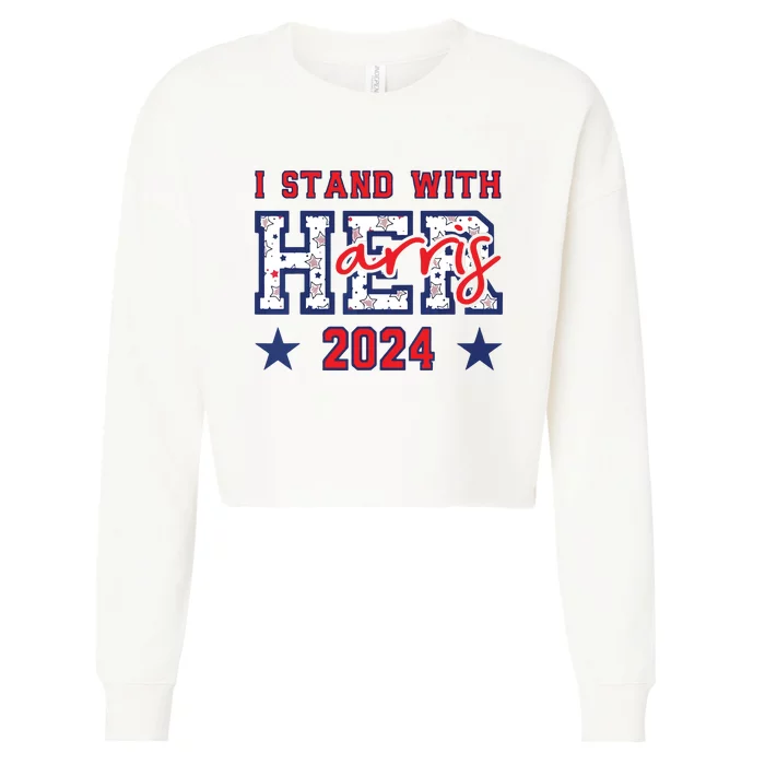 Im With Her President Kamala Election Cropped Pullover Crew