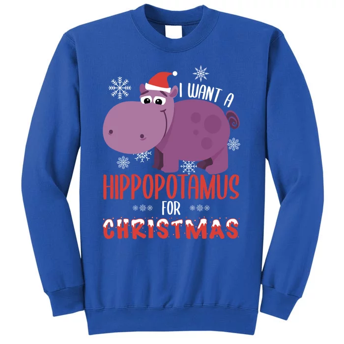 I Want Hippopotamus For Christmas Xmas Hippo Lover Gift Great Gift Sweatshirt