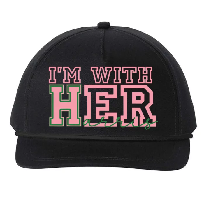 Im With Her Kamala Vote For 2024 President Kamalaharris Snapback Five-Panel Rope Hat