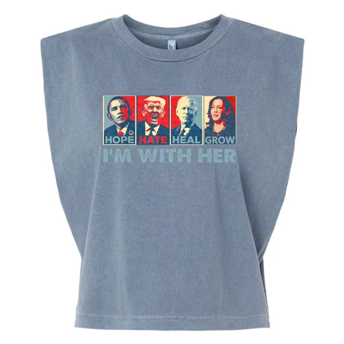 IM With Her Kamala Vote For 2024 President Kamala Harris Garment-Dyed Women's Muscle Tee