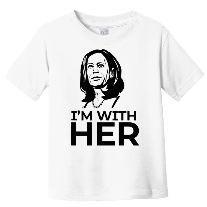 IM With Her 2024 Vote President Kamala Harris Election Meme Toddler T-Shirt