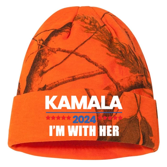 Im With Her Kamala Vote For 2024 President Kamalaharris Kati - 12in Camo Beanie